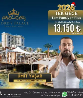 Lord’s Palace Hotel Kıbrıs Yılbaşı Programı 2026