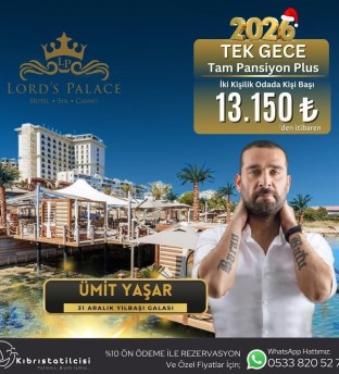 Lord’s Palace Hotel Kıbrıs Yılbaşı Programı 2026
