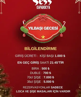 Sess Kapadokya Yılbaşı Programı 2026