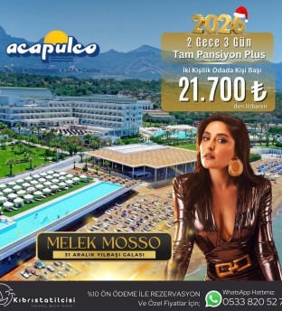 Acapulco Hotel Kıbrıs Yılbaşı Programı 2026