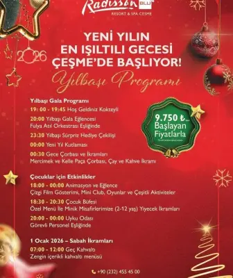 Radisson Blu Hotel Çeşme Yılbaşı Programı 2026