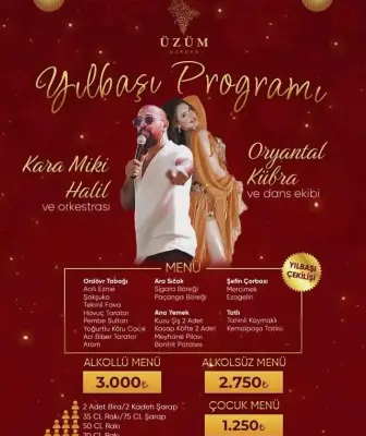 Üzüm Garden İzmir Yılbaşı Programı 2026