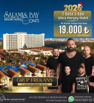 Salamis Bay Conti Hotel Kıbrıs Yılbaşı Programı 2026