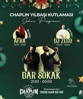 Chaplin Restaurant Denizli Yılbaşı Programı 2026