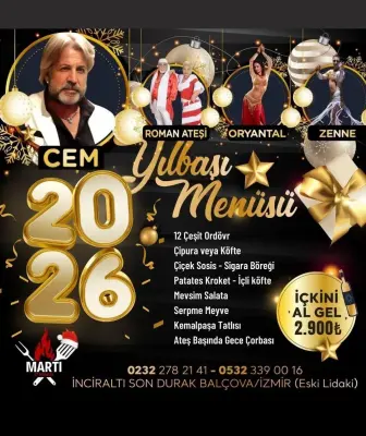 2026 İzmir Yılbaşı Programı Martı Restaurant