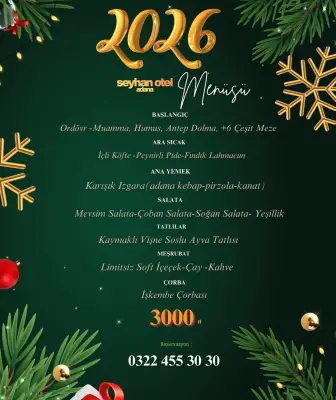 Seyhan Otel Adana Yılbaşı Programı 2026