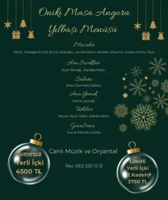 Oniki Masa Angora Ankara Yılbaşı Programı 2026