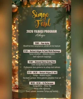 Simge Balık Restaurant İzmir Yılbaşı Programı 2026