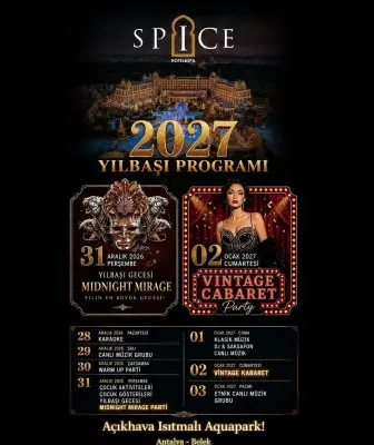 Spice Hotel Belek Yılbaşı Programı 2027