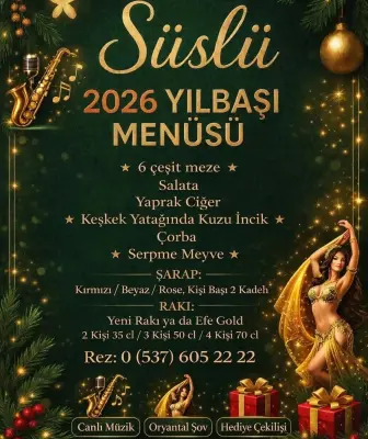 Süslü Restaurant Ankara Yılbaşı Programı 2026