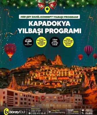 Boray Tour Yılbaşı Kapadokya Turu 2026 ve Özel Gala Programı