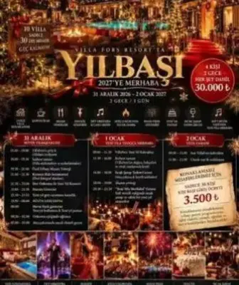 Villa Fors Resort Tekirdağ Yılbaşı Programı 2027