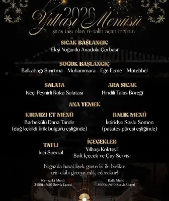 İnci Bosphorus İstanbul Yılbaşı Programı 2026