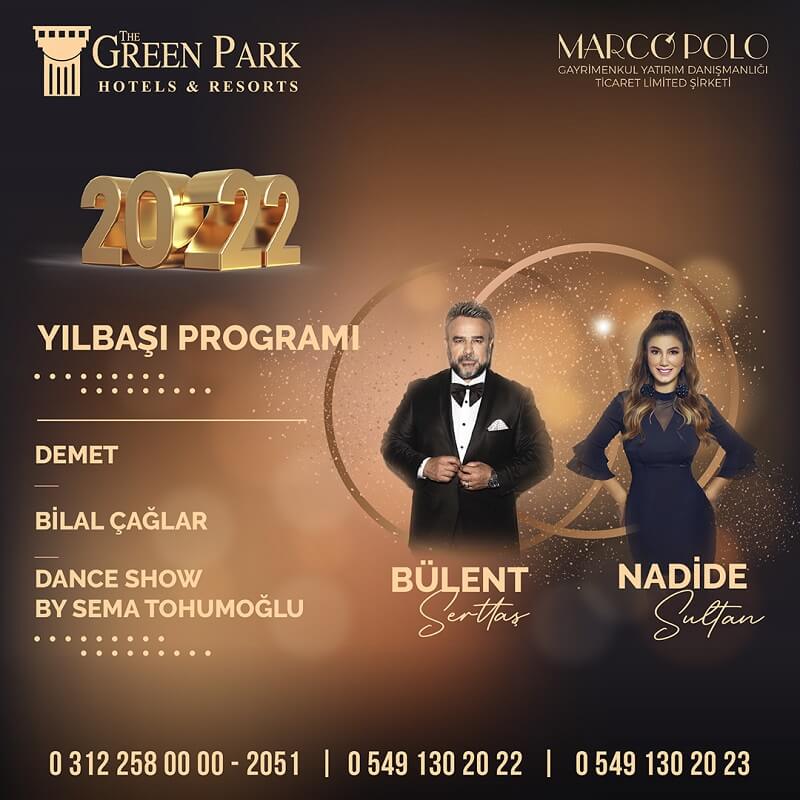 Green Park Hotel Ankara Yılbaşı Programı 2022