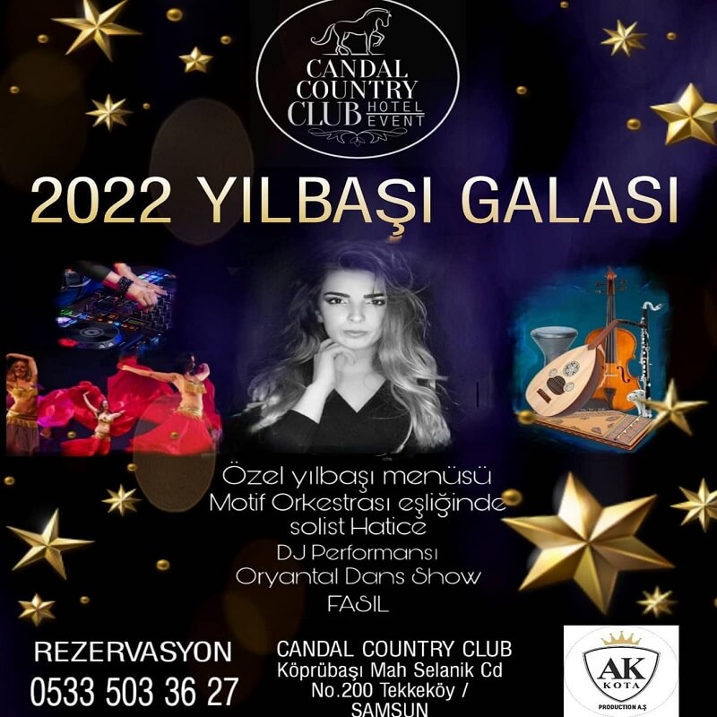 Candal Country Club Samsun Yılbaşı Programı 2022