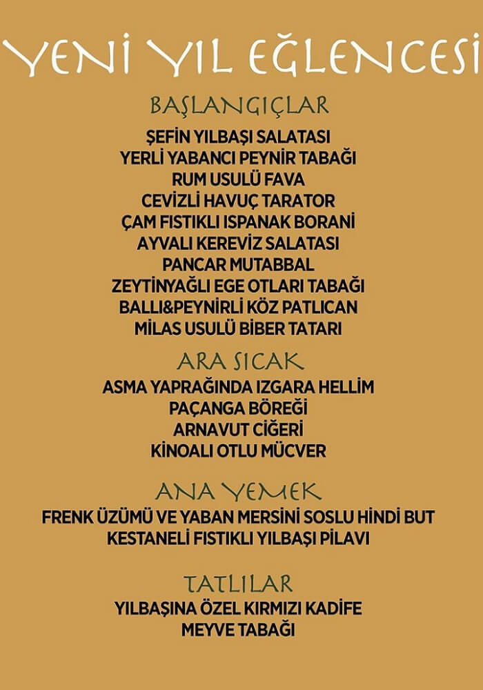 2 Kapı Restaurant & Lounge Yılbaşı Programı 2020