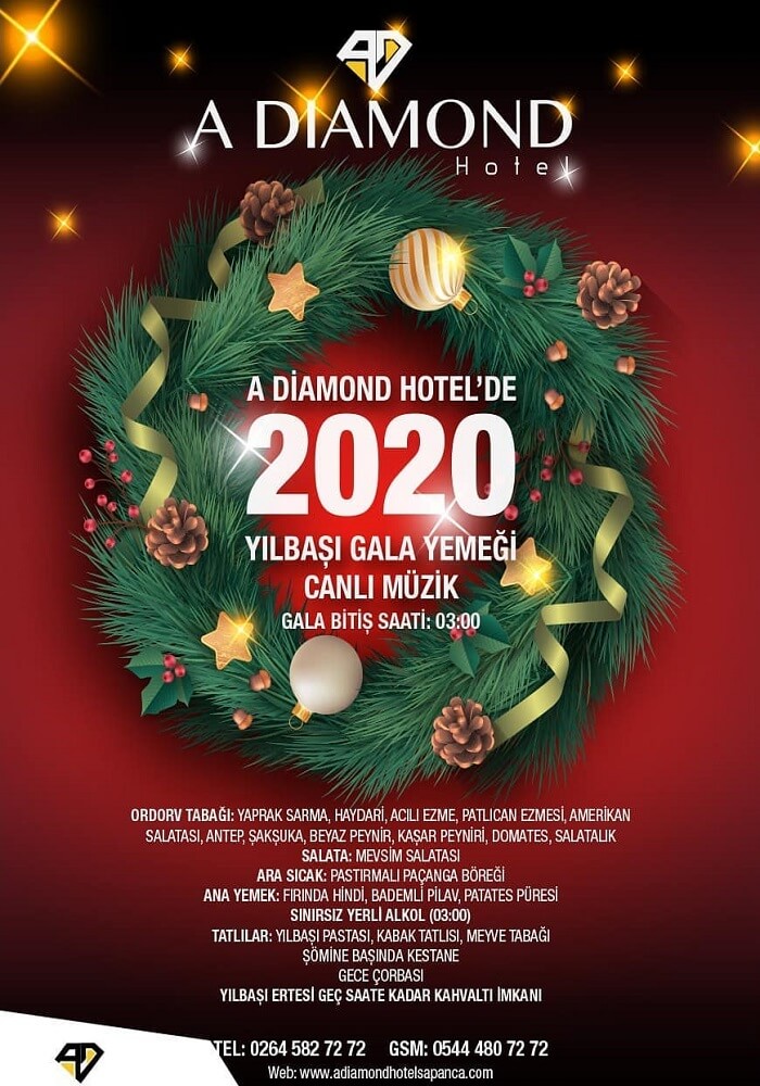 A Diamond Hotel Sapanca Yılbaşı Programı 2020