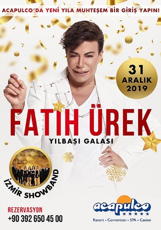 Fatih Ürek İle Acapulco Resort Convention Spa Yılbaşı Programı 2020