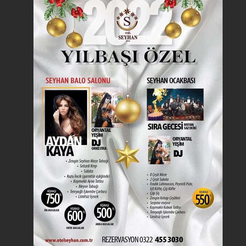 Adana Seyhan Otel Yılbaşı Programı 2022
