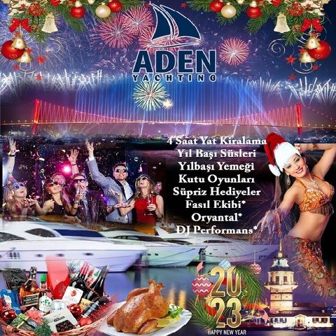Aden Yachting İstanbul Teknede Yılbaşı Programı 2023