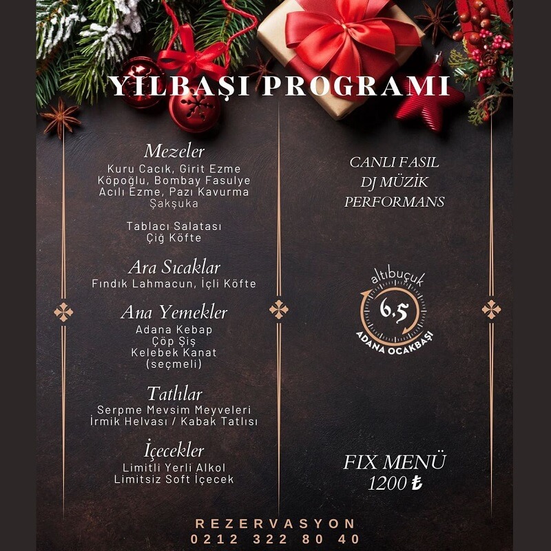 Altıbuçuk Ocakbaşı İstanbul Yılbaşı Programı 2023