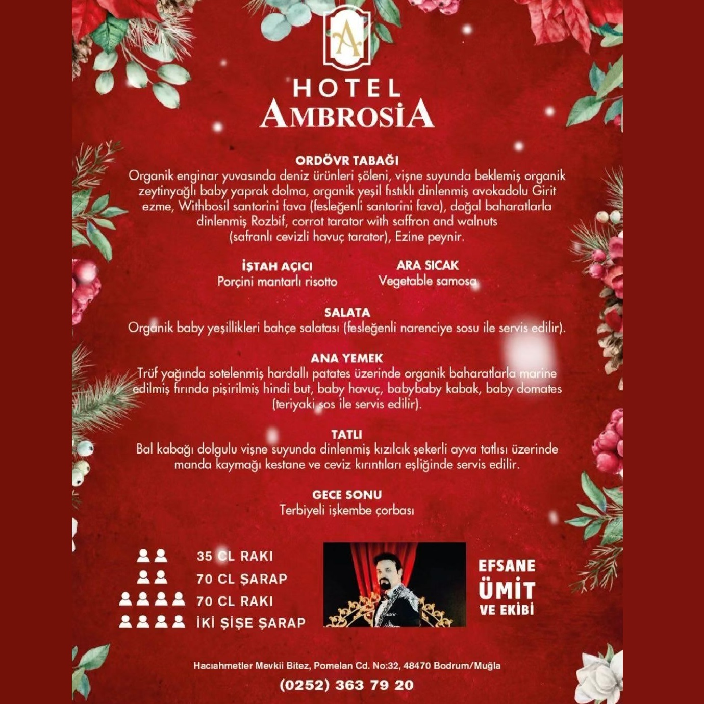 Ambrosia Hotel Bodrum Yılbaşı Programı 2024