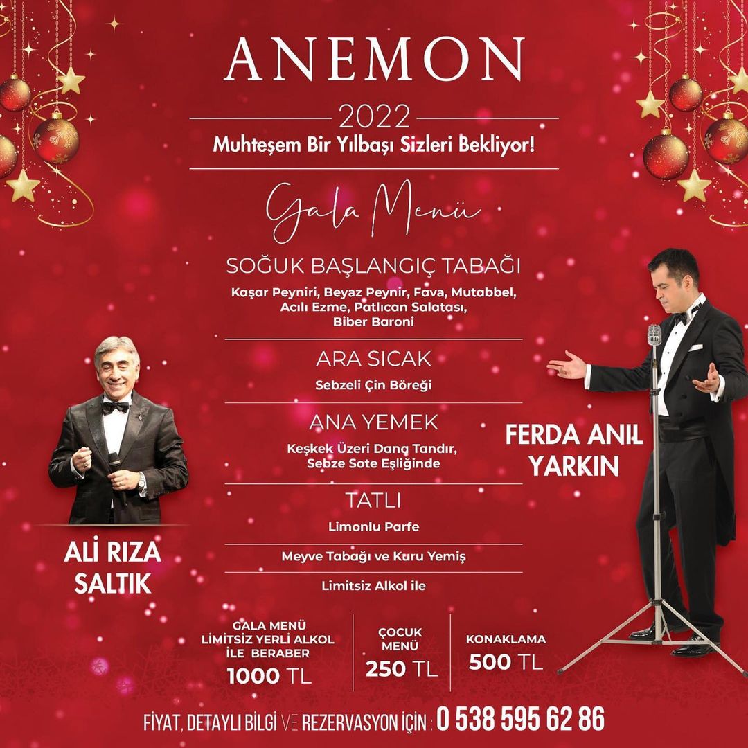 Anemon Hotel Eskişehir Yılbaşı Programı 2022
