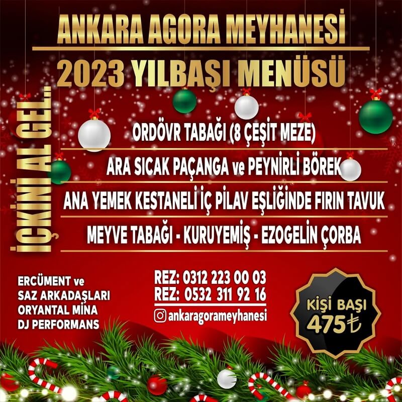 Ankara Agora Meyhane Yılbaşı Programı 2023