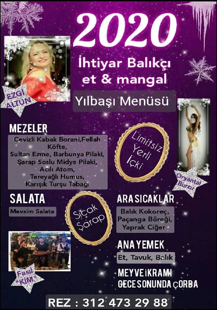 Ankara İhtiyar Balıkçı Et Mangal Yılbaşı Programı 2020