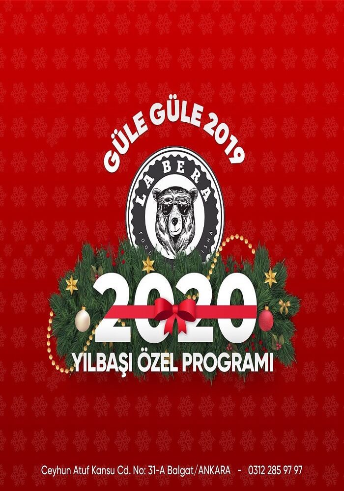 Ankara LaBERA Cafe Restaurant Yılbaşı Programı 2020