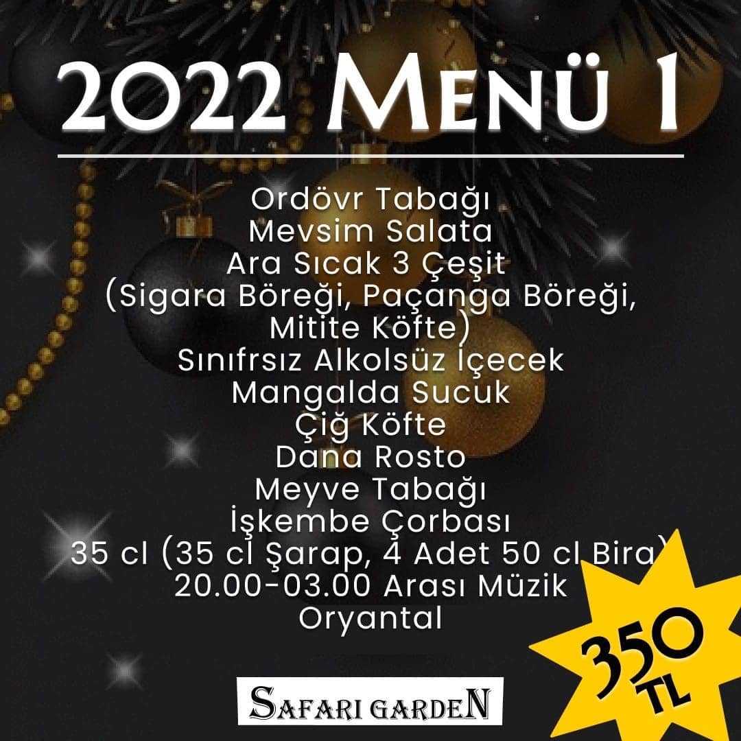 Ankara Safari Garden Restaurant Yılbaşı Programı 2022