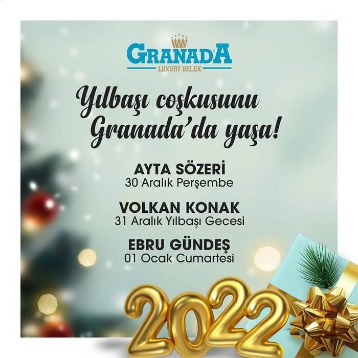 Antalya Granada Luxury Belek Hotel Yılbaşı Programı 2022