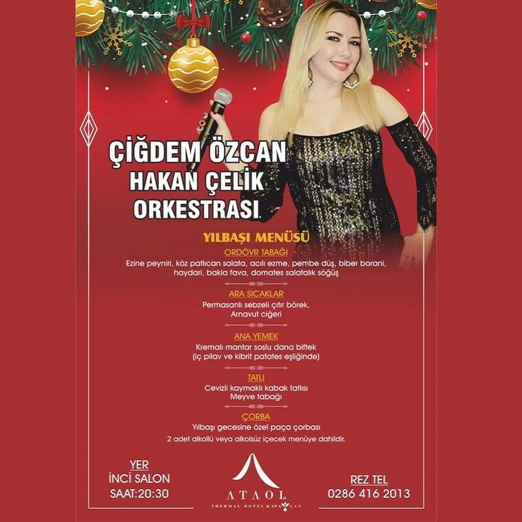 Ataol Çan Termal Otel Çanakkale Yılbaşı Programı 2023