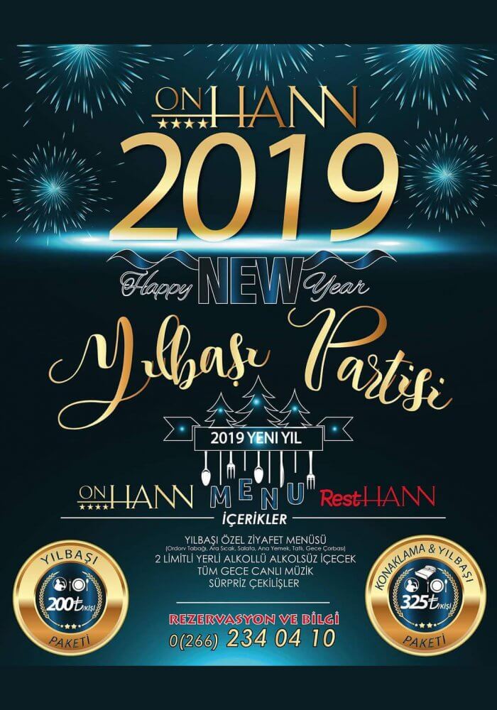 Balıkesir Onhann Otel 2019 Yılbaşı Partisi
