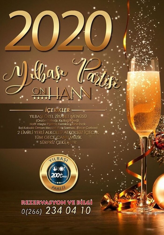 Balıkesir Onhann Otel Yılbaşı Programı 2020