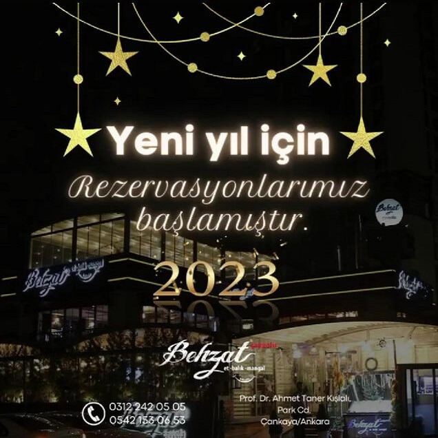 Behzat Restaurant Çayyolu Ankara Yılbaşı Programı 2023