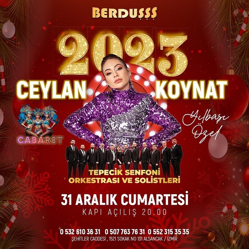 Berduş Meyhane Club İzmir Yılbaşı Programı 2023