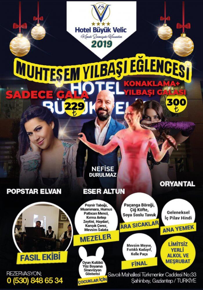 Büyük Veliç Otel 2019 Yılbaşı Programı