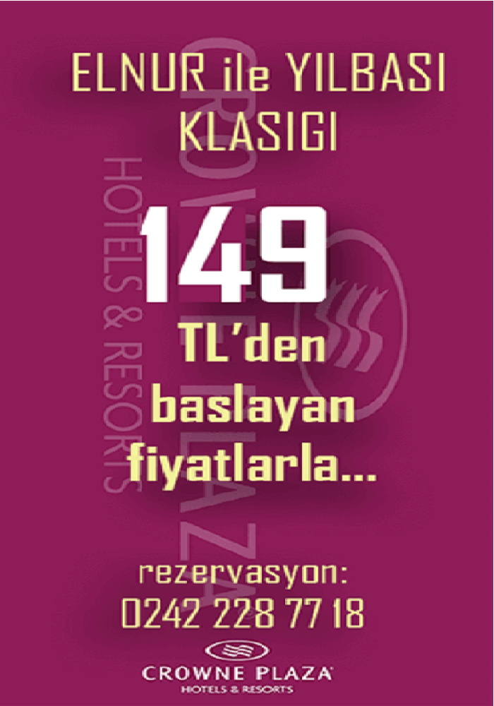 Crowne Plaza Antalya Yılbaşı 2018