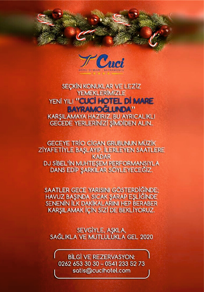 Cuci Hotel Kocaeli Yılbaşı Programı 2020