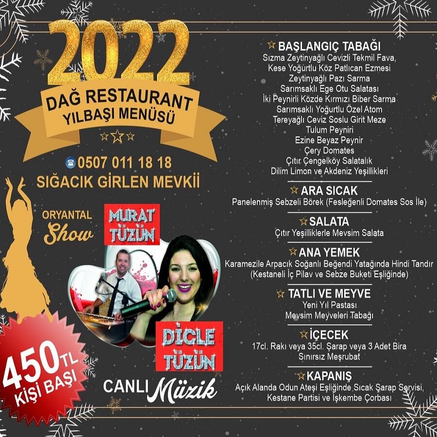 Dağ Restaurant Sığacık Yılbaşı Programı 2022