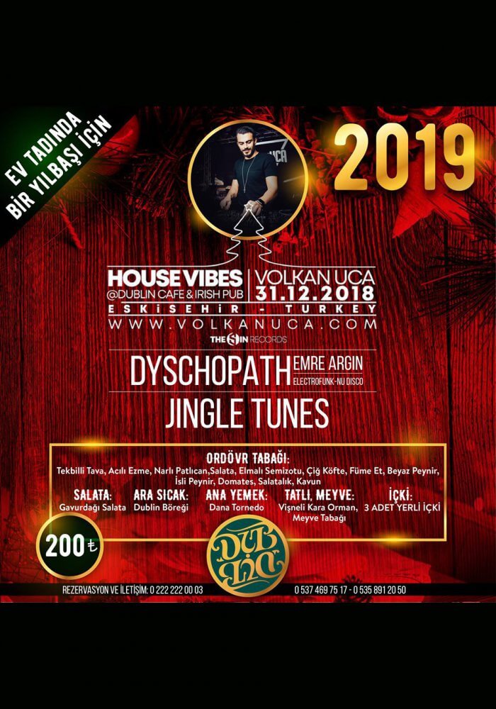 Eskişehir Dublin Cafe Irish Pub 2019 Yılbaşı Programı