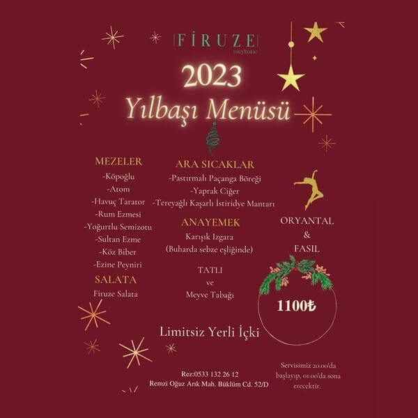 Firuze Meyhane Ankara Yılbaşı Programı 2023