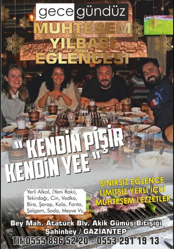 Gece Gündüz Bistro 2019 Yılbaşı Programı - Gaziantep Yılbaşı 2019