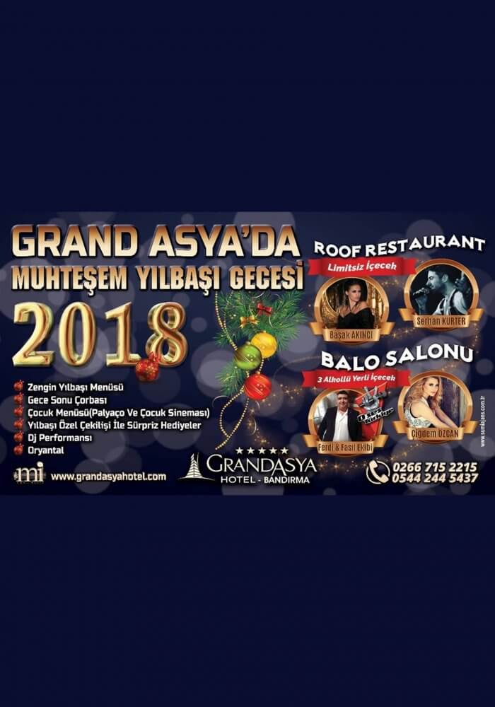 Grand Asya Hotel Bandırma Yılbaşı 2018