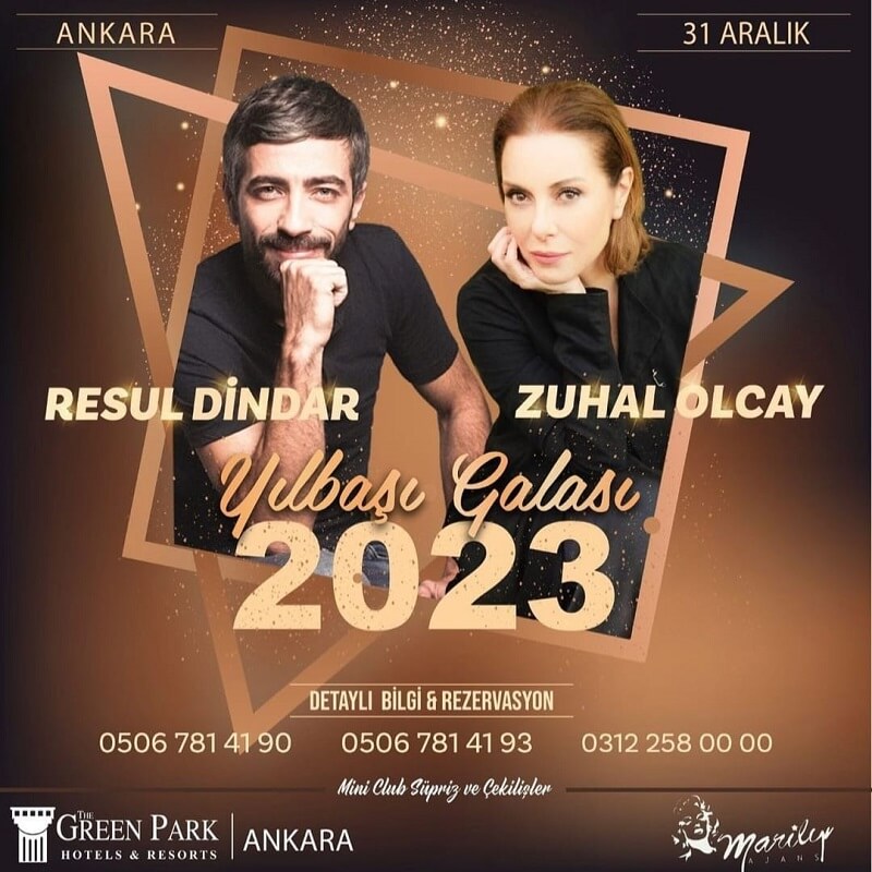 Green Park Hotel Ankara Yılbaşı Programı 2023