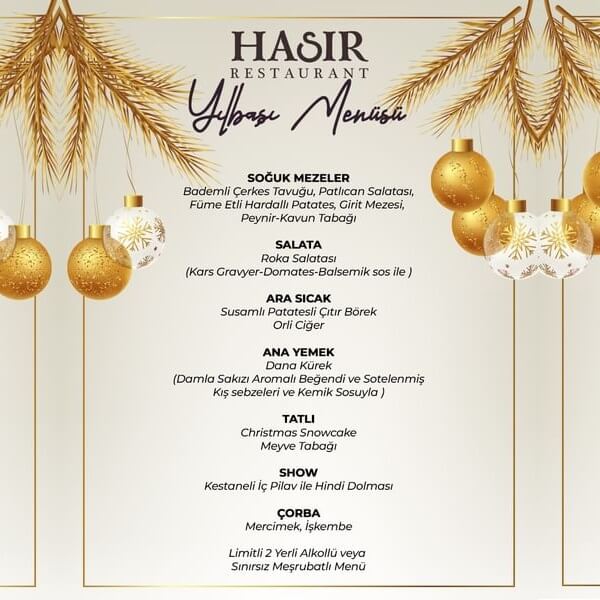 Hasır Restaurant Eskişehir Yılbaşı Programı 2023