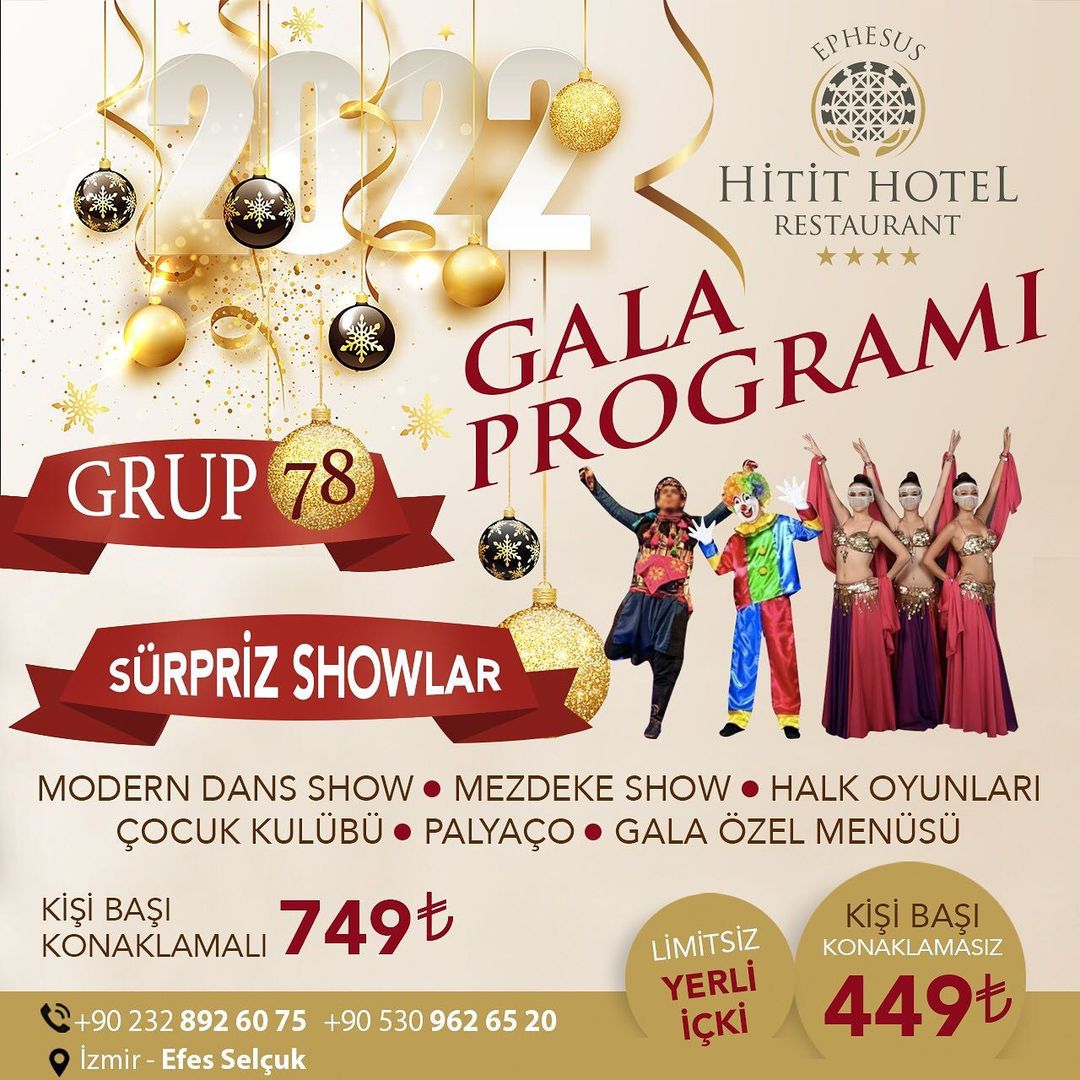Hitit Otel Restaurant İzmir Yılbaşı Programı 2022