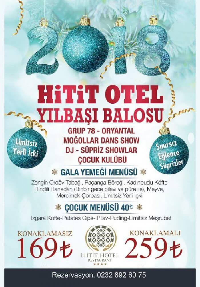 Hitit Otel Restaurant Yılbaşı 2018