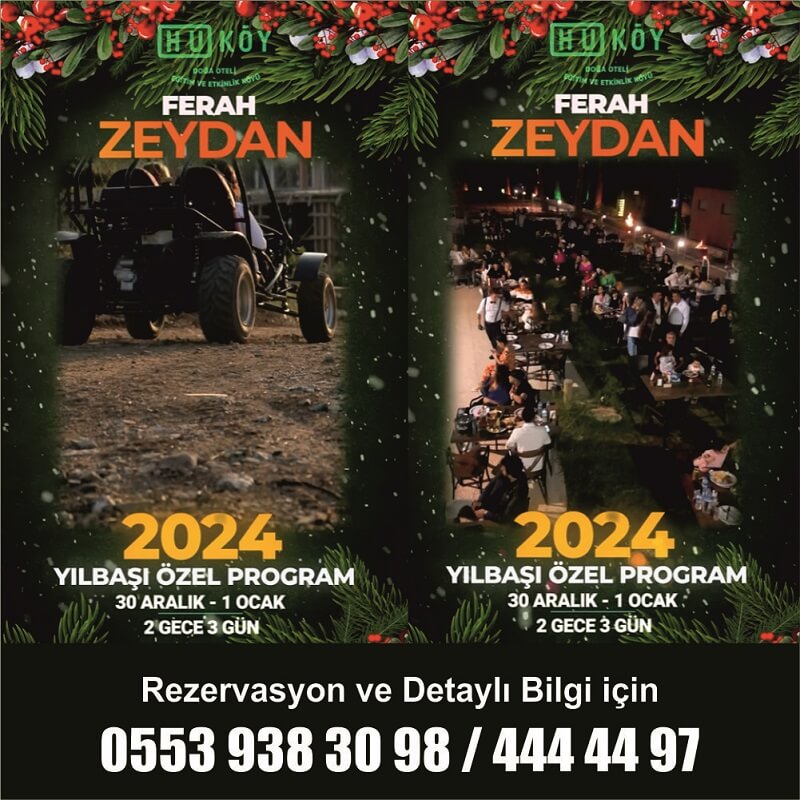 Huköy Doğa Oteli Mersin Yılbaşı Programı 2024
